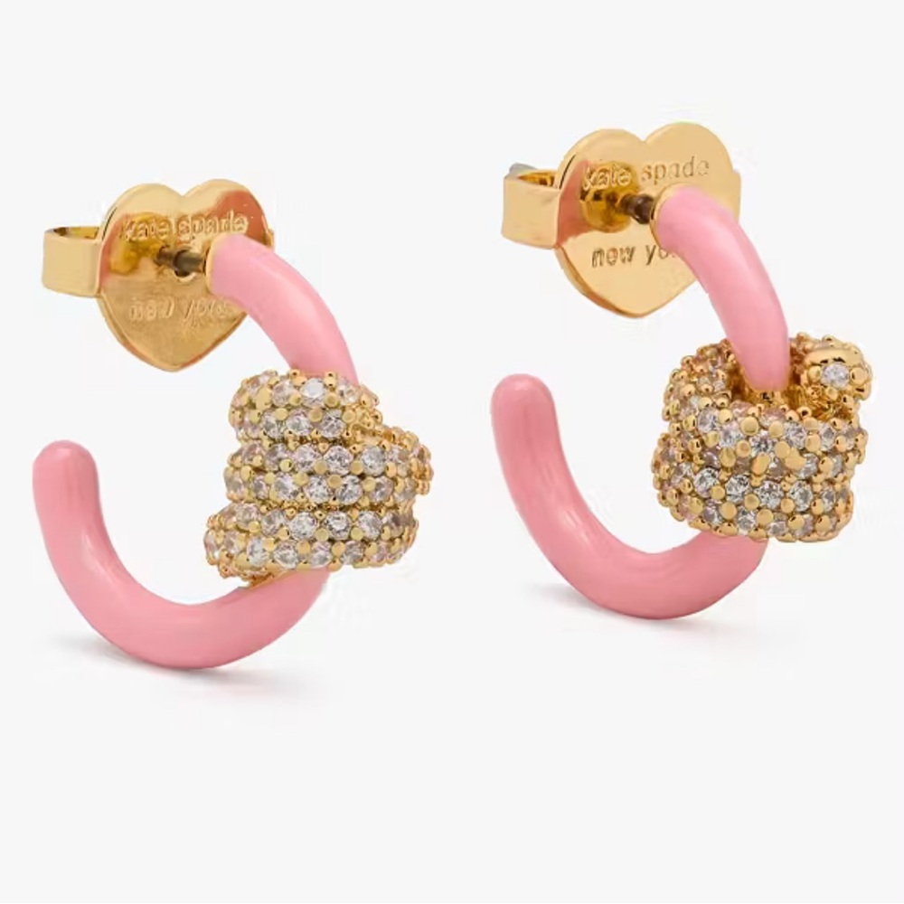 Kate‎ Spade Ropes & Knots Pave Huggies NWT